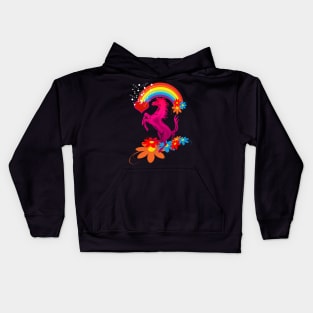 Unicorn and rainbow Kids Hoodie